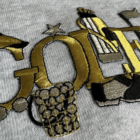 Vintage Mens Golf Crewneck Knit Sweater Fruit Of The Loom Size L Made USA - Picture 3 of 10